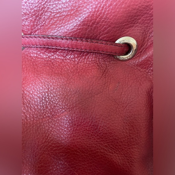 NUOVEDIVE Satchel Tote Shoulder Bag Purse - Made in Italy - Red Leather - EUC - Picture 9 of 11